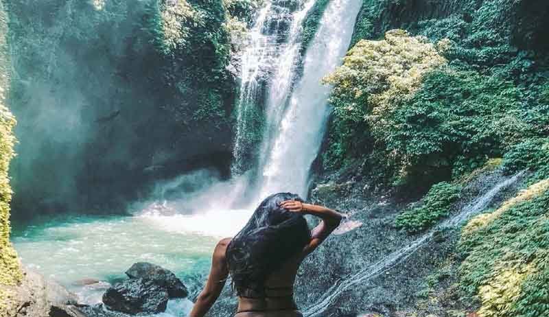 Waterfall as one of the scenic objek wisata Bali Utara
